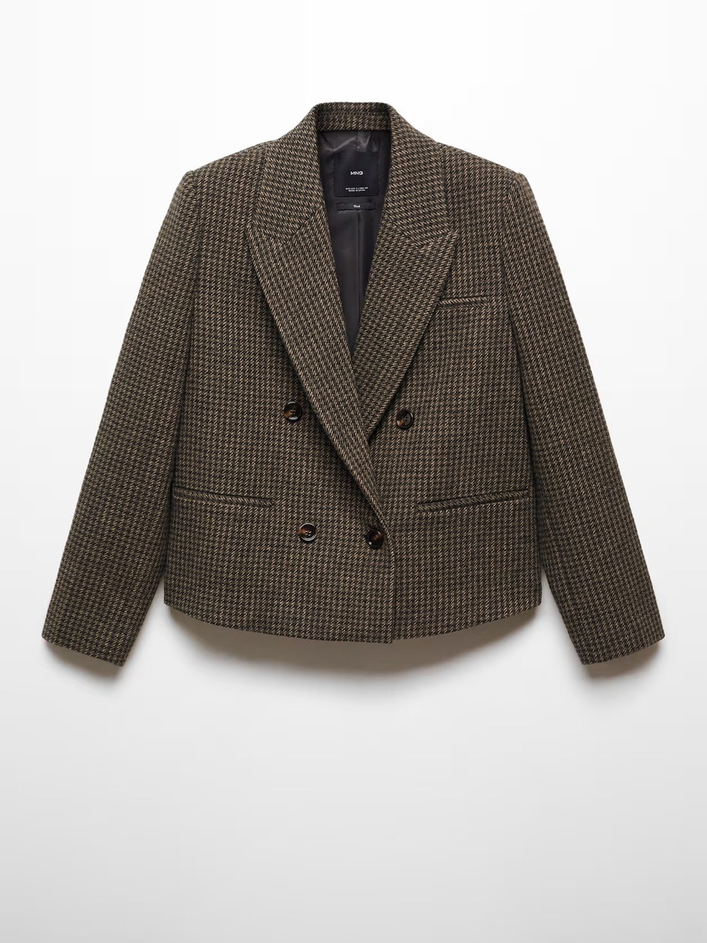 MANGO Women's Cropped Wool Blazer (Size: S)